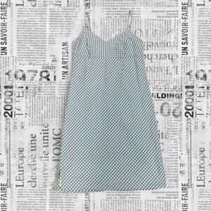 Women's Gingham Babydoll Midi Dress